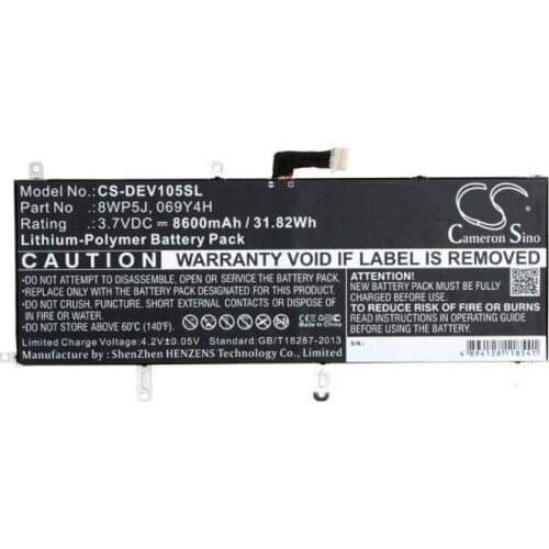 Cameron Sino 8600mAh battery for DELL Venue 10 5000 5050 069Y4H 8WP5J Tablet Battery