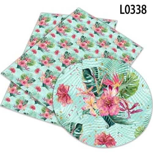 Floral Series Pattern Artificial Leather 30 Cm X 136 Cm For Bow Earrings Handbag Crafts