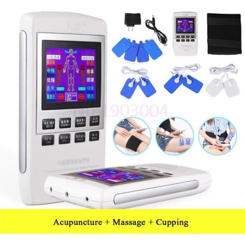 Electrotherapy Physiotherapy Pulse Massager Muscle Stimulator LCD Rechargeable Massage apparatus 110-220v