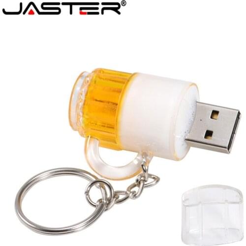Cute Fashion USB Creative Beer Mug USB 2.0 USB Flash Drive Pendrive 4GB 8GB 16GB 32GB 64GB 128GB Memory Stick for Birthday Gifts