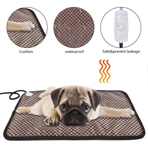 Pet Heating Pad Electric Heating Pad For Dog Cat Human Indoor Warming Mat Waterproof Anti-scratch Dog Heating Mat Sleeping Bed