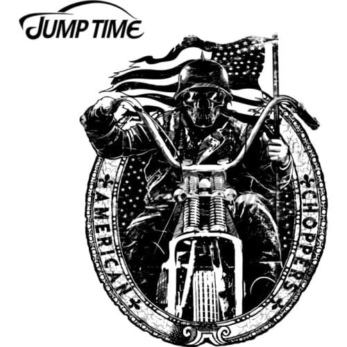 JumpTime 13 x 9.5cm Motorcycle Chopper Face Mask Stickers DIY Motorcycle Car Stickers Waterproof Scratch-proof Graffiti Sticker