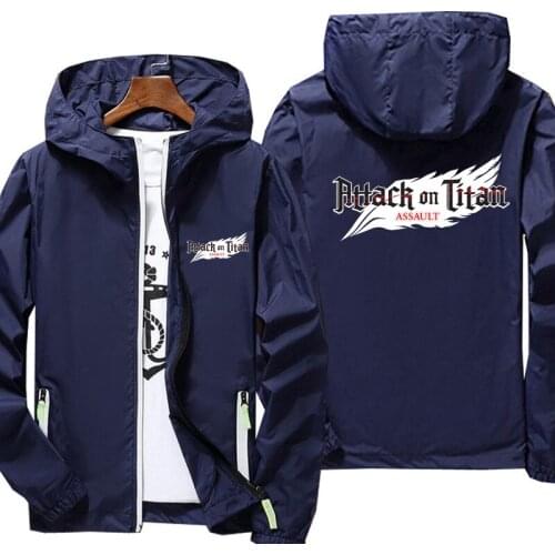 Attack On Titan summer 2021 new jacket for men and women casual windbreaker zipper thin hooded mens jacket