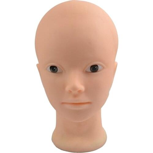 21'' Eyelashes Makeup Massage Training Practice Mannequin Wig Display Head