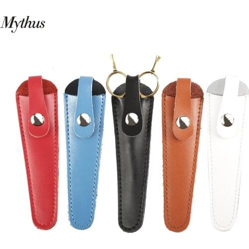 Genuine Leather Hair Scissor Pouch Single Piece Scissor Holder Bag In Cow Leather Durable Use Salon Tools Bag Hair Accessories