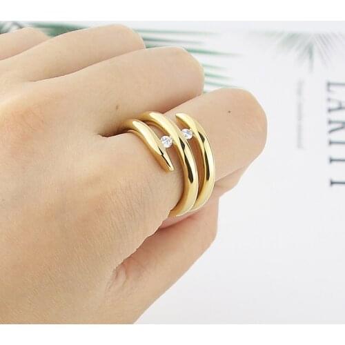 MOIKAMA Rings With Cubic Zirkonia For Women