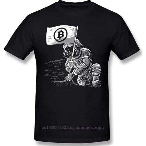 Men Clothing Stocks Dogecoin K-line Bitcoin T-Shirt Bitcoin BTC Crypto Shirt Cryptocurrency Miner Moon Fashion Short Sleeve