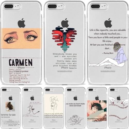 Pink Aesthetics songs lyrics Aesthetic Art Soft Silicone Phone Case Cover for iPhone 8 7 6 6SPlus 11 12 Mini Pro X XS MAX SE XR