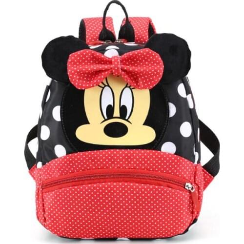 Disney Minnie Girls Backpack Kids Mickey Mouse Bag School New Cartoon Children Boy Backpacks Nylon Kindergarten Bags
