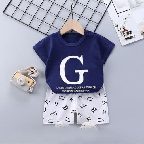 New Summer Kids Boys Girls Clothes Baby Pijama Infantil Short Sleeve Clothing Set Cartoon Children Sleepwear Suit For 2-6Years