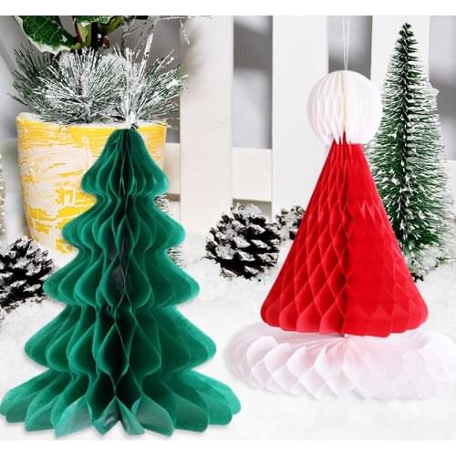 Collapsible New Year Christmas Hat Christmas Tree Hat Merry Christmas ornaments Festival Decoration Kids Adult Xmas Gift