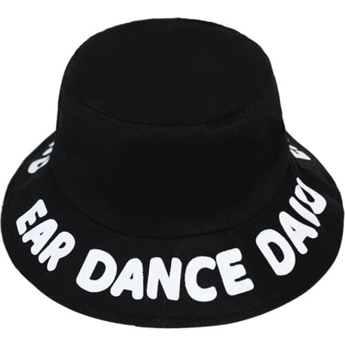 Kids Smile Face Letter Printed Bucket Hats Girls Summer Boy Panama Hat Children 2021 Black Hip Hop Caps Cotton Sun Fisherman Hat