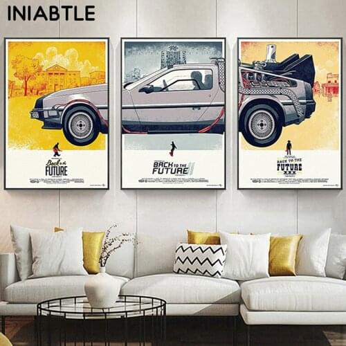 Back To The Future Car Posters Prints Art Wall Canvas Painting Classic Movie Pictures For Nordic Living Room Home Decor