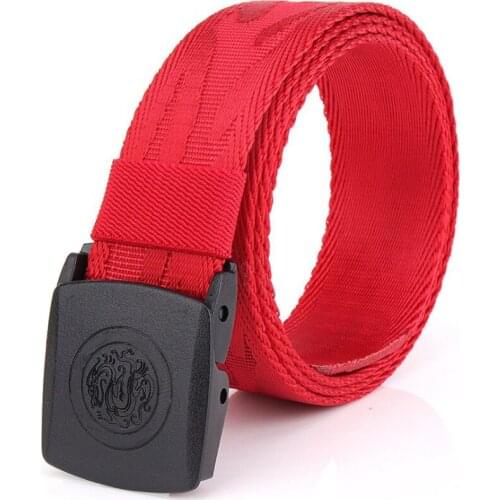 Middle-aged and Young Canvas Belts men Pure Color Belt men 100 Cm-125 Cm Men Belt