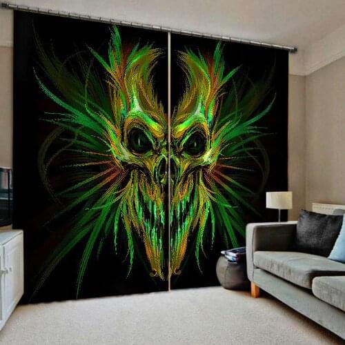 Green curtains Window Blackout Luxury 3D Curtains set For Bed room Living room Office blackout curtains
