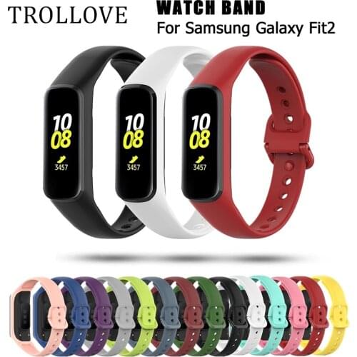 Sport Silicone Watchband Watch Strap For Samsung Galaxy Fit2 R220 Fit 2 SM-R220 Watch Band Replacement Strap Fitness Smart Loop