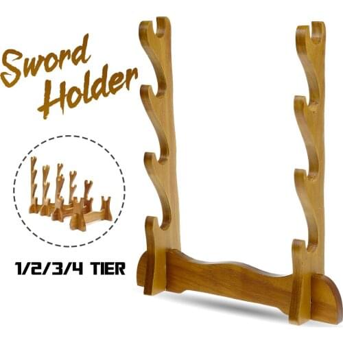 Stents1/2/3/4 Tiers Samurai Solid Wood Katana Holder Japanese UniversalStand Bracket Display Ofverwatch Cosplay Samurai Sword