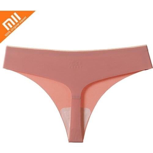 Xiaomi 3pcs Sexy Women Underwear G-string Seamless Silk Panties Mulberry Silk Thongs Female Underpants Lady Sports T-back Briefs