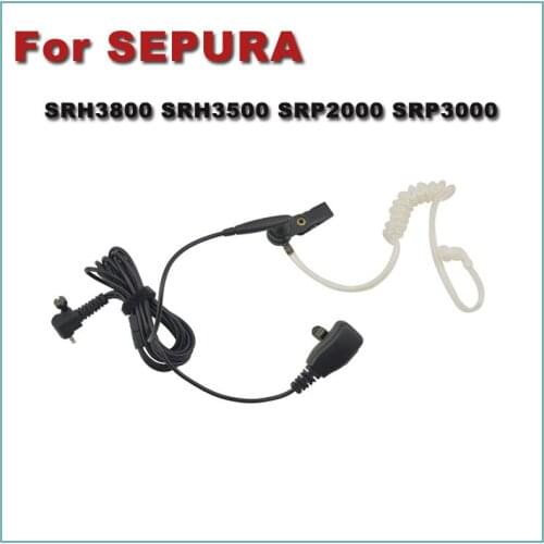 Air Tube Earpiece Headset with PTT MIC for Walkie Talkie Sepura SRH3800 SRH3500 SRP3000 SRP2000