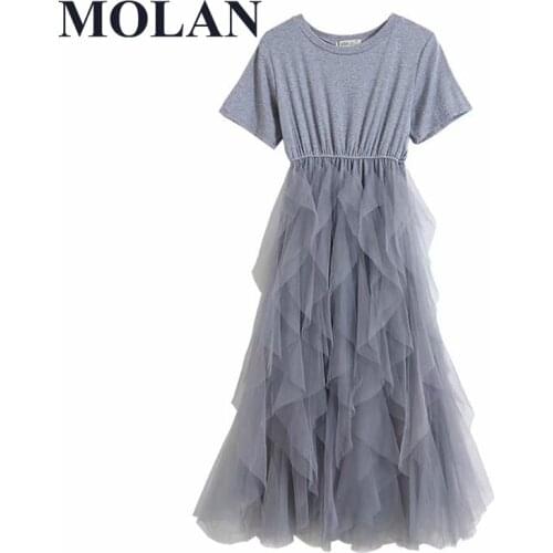 Woman Vintage Mesh Long Dress Fashion Black Navy Gray O Neck Short Sleeve Gauze Dress Female Chic Summer New Party Evening Frock