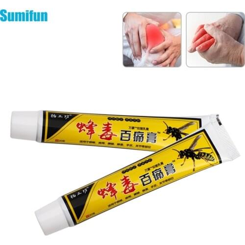 1Pcs 20g Pain Relief Bee Venom Ointment Lumbar Neck Shoulder Sprain Orthopedic Backache Rheumatoid Joints Pain Arthritis Cream