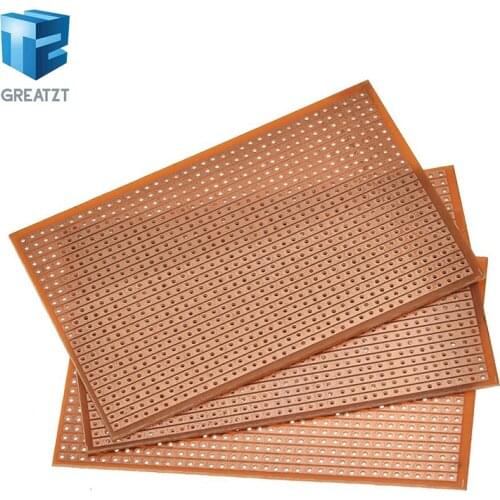 10PCS DIY 6.4x9.5 6.4*9.5CM Prototype Paper PCB Universal Experiment Matrix Circuit Board Single Row Continuous Hole 64x95mm