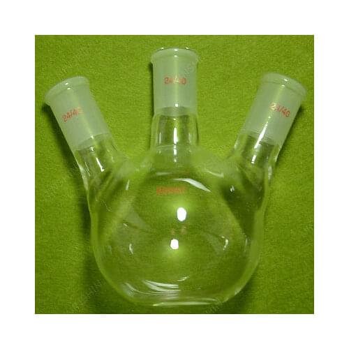 500ML,3 Neck,24/40,Flat Bottom Flask,Three Neck,lab Flask 24/40