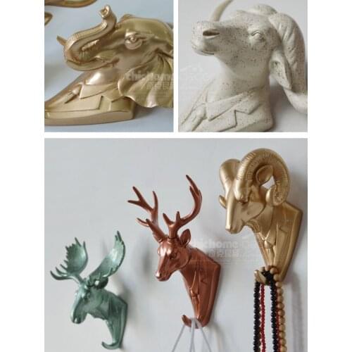 Black white golden Household art hook American animal head creative personality metope adornment deer key
