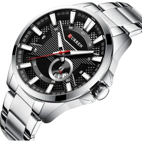 Curren 8372 Sport Men Watch Top Brand Luxury Military Business Waterproof Male Clock Stainless Steel Quartz Man Wristwatch