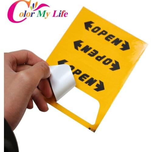 Color My Life Car Door Open Warning Car Styling Sticker Personalized and Reflective RED YELLOW Car Accessories Open Stickers
