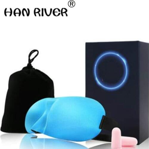 HANRIVER hot selling Eye mask + earplugs sleep 3 d shading breathable blindfold unisex nap sleep eye protection earplugs