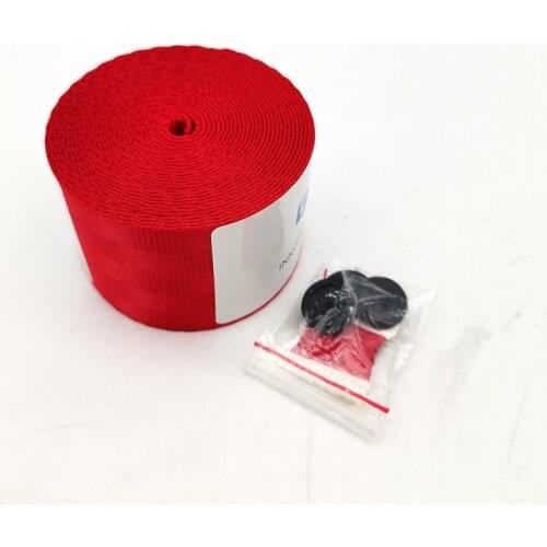 Red Universal Racing Front 3 Bolt Point Safety Retractable Van Car Seat Lap Belt