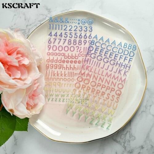 KSCRAFT Gradient Letters Self- adhesive Pvc Sticker for Scrapbooking/ DIY Crafts/ Card Making Decoration