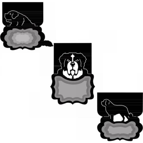 Cute Dog with Dialog Metal Cutting Dies New 2021 Embossing Scrapbook Stencil Craft 3 Dogs with Dialog Frame Scrapbook Die Cuts