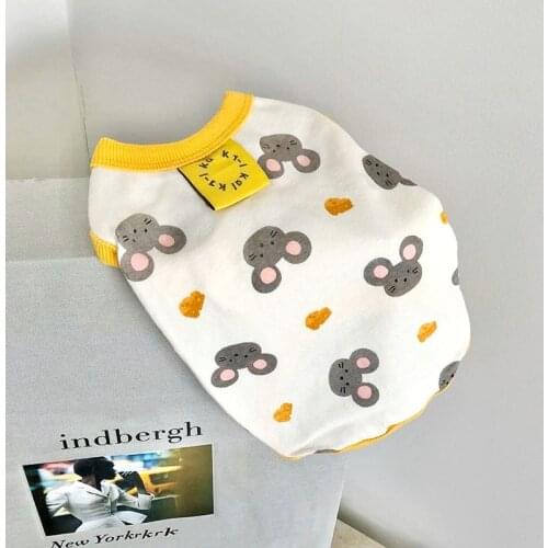 Pet Dog Vest Summer Pets Dogs Clothing For Small Dogs Chihuahua Cartoon Print Puppy Pet Clothes Ropa Perro Yorkshire Pet Clothes