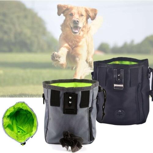 Portable Pet Dog Training Treat Snack Bait Pet Feed Pocket Pouch Waist Back Dogs Snack Bag Pack Outdoor Dog Pouch Food Bag