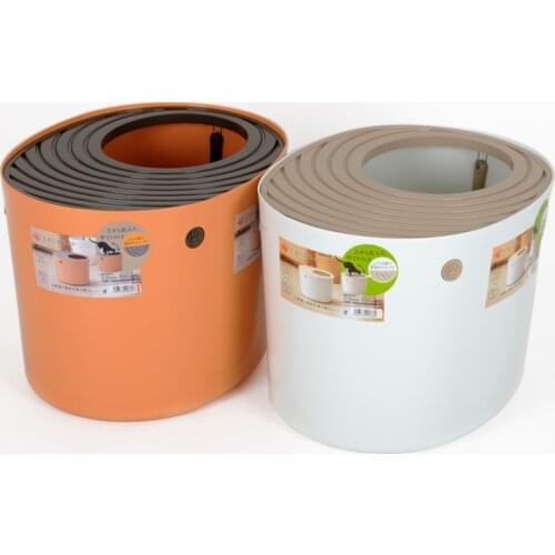 Durable dwelling cat litter box semi-enclosed anti-take out cats toilet snail house design plastic pets products