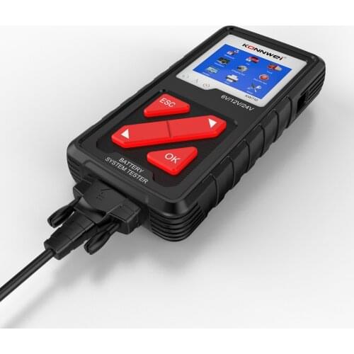 Professional Battery Tester 6V 12V 24V Cranking and Charging System Tester Diagnosis Tool for Car Quick Tester Analyzer