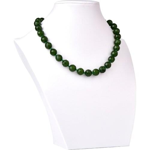 Satiation and smooth Ball Green 12mm Semiprecious Taiwan jasper hot sale women lady jewelry necklace