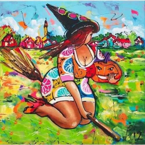 SHANSHIYOUPIN Full Round Drill 5D DIY Diamond Painting "Cartoon fat woman" 3D Embroidery Cross Stitch Mosaic Home Decor Gift