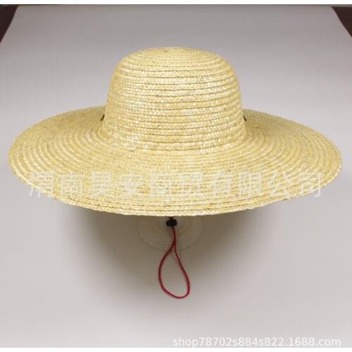 Farmer straw hat mens and womens size summer sun visor big edge labor protection straw hat full size DIY straw hat