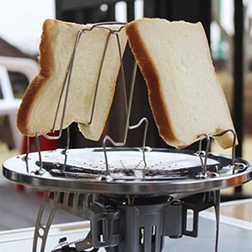 Stainless Steel Toast Rack Folding Portable Barbecue Grill Toast Outdoor Camping Toaster Folding Portable