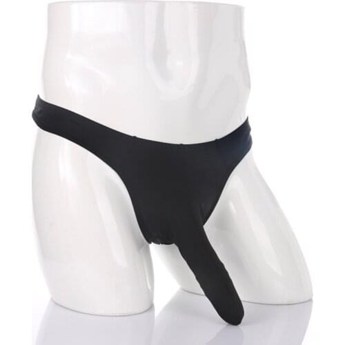 Mens Thongs And G Strings Sexy Men Big Elephant Nose Underwear Panties Breathable Underpants Male Bikini T-back