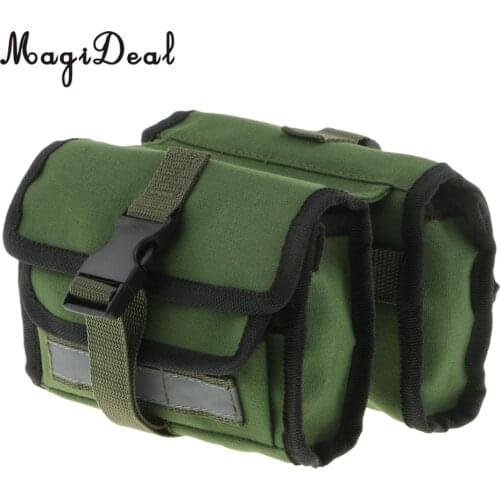 MagiDeal Bike Front Frame Top Tube Bag Storage Pocket Saddle Pannier Double Pouch Bag Phone Holder Green