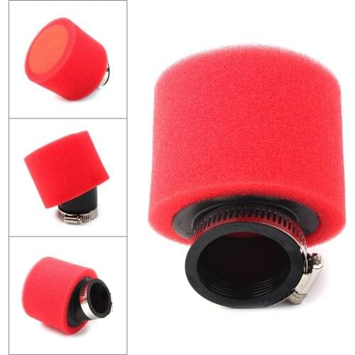 Angled Red Foam Motorcycle Air Filter 40mm for XR50 CRF50 XR CRF 110CC 125CC 150CC Buggy Dirt Bike Motorcycle ATV Motorbike