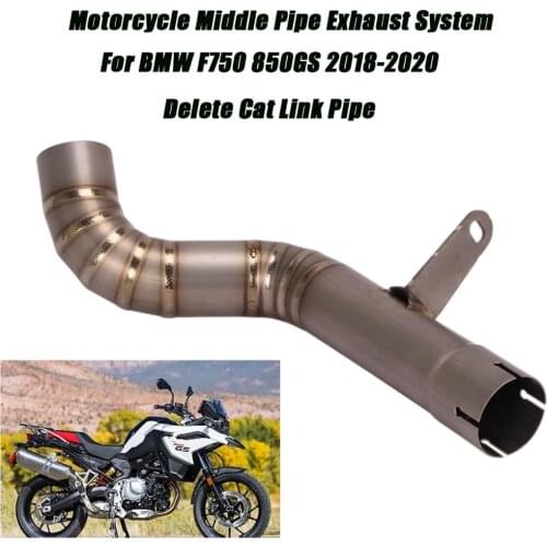 Motorcycle Delete Cat Link Pipe Connect 51mm Header Titanium Exhaust System Escape for BMW F850GS F750 2018 2019 2020