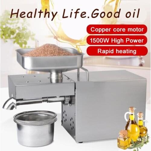 High Quality Automatic Oil Press Machine Olive Presser Stainless Steel Presser High Oil Extraction 110V/220V Fast Free Shipping