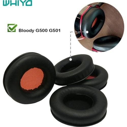 Whiyo 1 Pair of Ear Pads Cushion Cover Earpads Replacement Cups for G500 G501 Bloody Headphones G-500 G-501 G 500 G 501 Headset