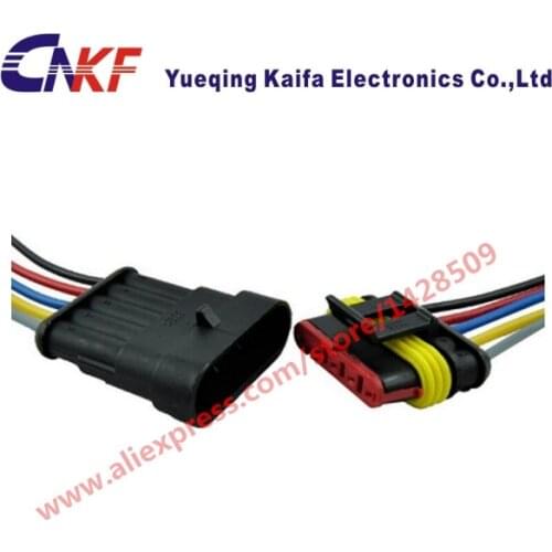 1 Set AMP 1.5 Series 5 Way Superseal Electrical Waterproof Connector With Automobile Wire Harness Female Male 282089-1 282107-1