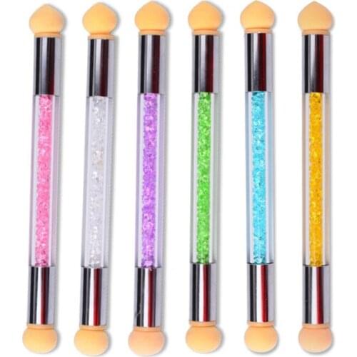 1Pc Nail Dotting Pencil with Sponge Head Gradient Rhinestone Picker Handle Manicure Tools and Accessories Tool Nab017